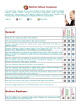 Comparison Chart of Nutrition Analysis Programs