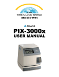 Amano PIX 3000 Electronic Time Clock User Manual