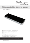 Triple video docking station for laptops