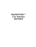 MiniMON29K User Interface: MONDFE