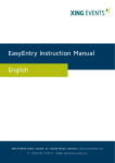 XING EVENTS EasyEntry instruction manual