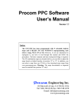 Procom PPC Software User`s Manual