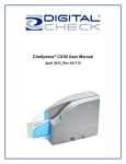 CX30 User Manual - Digital Check Corporation