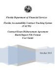 Contract/Disbursement Agreement Batch Import File Format User