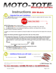 User Manual MotoTote 2004-2008 Instructions