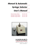 Manual & Automatic Syringe Selector User`s Manual