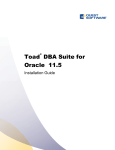 Toad for Oracle DBA Suite Installation Guide