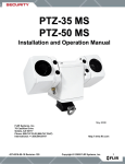 PTZ-35 MS PTZ-50 MS Installation and Operation