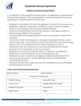 Equipment Receipt Agreement - iPad & Mobile Device Training and