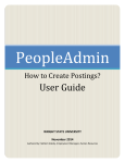 PeopleAdmin User Guide - Creating Postings