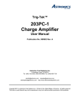 Trig-Tek™ 203PC-1 Charge Amplifier User Manual