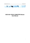 MOD 9001 RS232 GSM/GPRS Modem User Manual