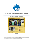 Beyond Drupal Basics User Manual