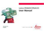 Leica DNA03/DNA10 User Manual