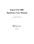 Expert I/O 1000 Hardware User Manual