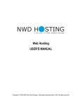 Web Hosting User`s Manual