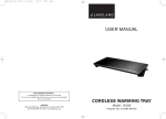 Cordless Warming Tray Instructions