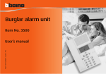 Burglar alarm unit