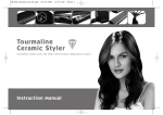 Tourmaline Ceramic Styler Owner`s Manual