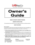 LabRepCo PRIME Auto Defrost Freezers User Manual