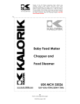 Baby Food Maker Chopper and Food Steamer USK MCH 33526