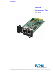 Network Management Card - Critical Power Supplies