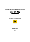 HM1 Headphone Monitor Correction User Manual