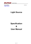 Light Source Specification & User Manual