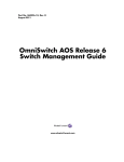 OmniSwitch AOS 6 Switch Management Guide - Alcatel
