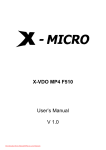 X-Micro X-VDO MP4 F510 User Guide Manual