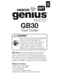 Noco Genius Boost GB30 User Manual