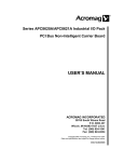 APC8620A/APC8621A User`s Manual