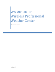 WS‐2813U‐IT Wireless Professional Weather Center