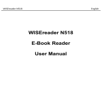 WISEreader N518 E-Book Reader User Manual