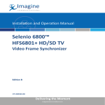 HFS6801+ HD/SD TV Video Frame Synchronizer Installation and