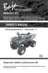 OWNER`S MANUAL - Baja Motorsports