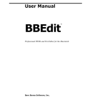 BBEdit 10.1 User Manual