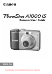 Canon PowerShot A1000 IS User`s Manual