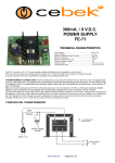 300mA. / 9 V.D.C. POWER SUPPLY FE-71