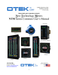 New Technology Meters NTM Series Common User`s Manual