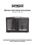Warmer Operating Instructions