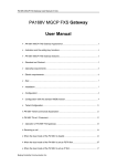 PA168V MGCP FXS Gateway User Manual