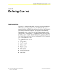 Operator Workstation User`s Manual: Defining Queries (11/01/01)