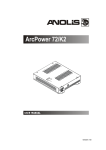 User manual Arc Power 72 K2