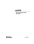 LabVIEW System Identification Toolkit User Manual