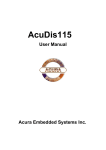 AcuDis115 User Manual - Acura Embedded Systems