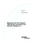 Reference for the Passport 1000 Series Command