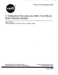 Verification Procedure for MSC-NASTRAN