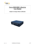 Novra S50 Receiver, User Manual