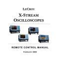 X-Stream Oscilloscopes Remote Control Manual